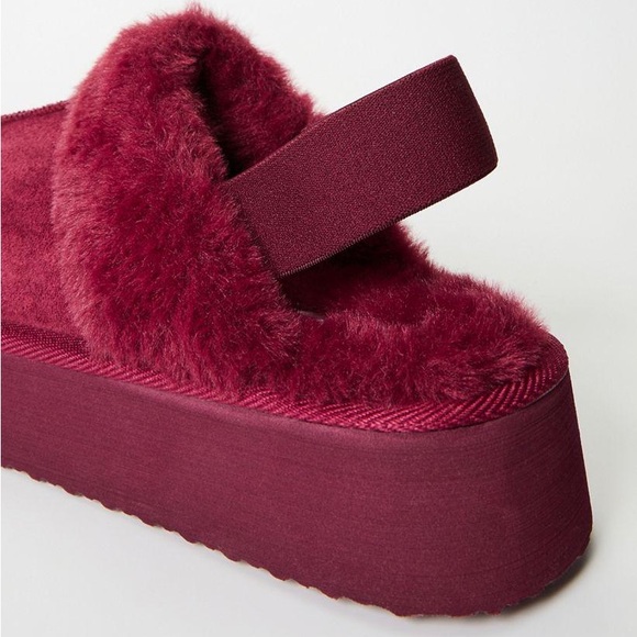 •Levaine• Platform Faux Suede Fur Lined Cozy Mule - Picture 3 of 3